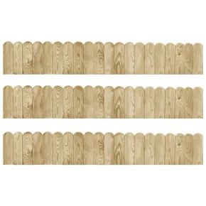 Rolă Bordură Lemn - 3 buc - 120 cm - Pin Tretat