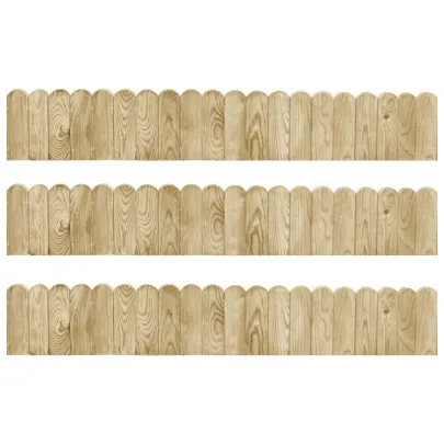 Rolă Bordură Lemn - 3 buc - 120 cm - Pin Tretat