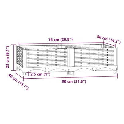 Strat Înălțat din Polipropilenă - 80x40x23 cm