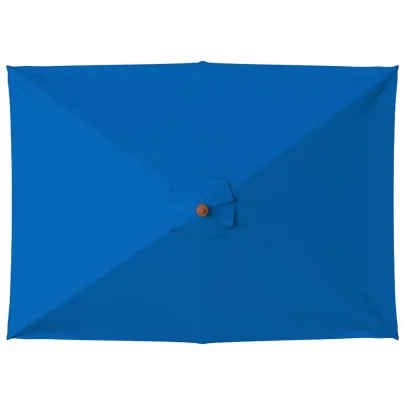 Umbrelă de grădină cu stâlp lemn - Albastru 150x200 cm