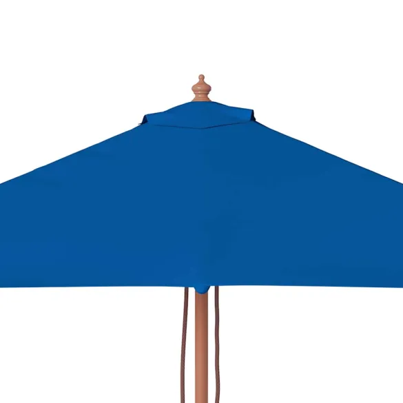 Umbrelă de grădină cu stâlp lemn - Albastru 150x200 cm