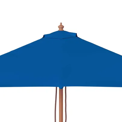 Umbrelă de grădină cu stâlp lemn - Albastru 150x200 cm