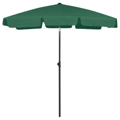 Umbrelă de Plajă Verde 180x120 cm - Livrare Gratuită
