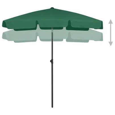 Umbrelă de Plajă Verde 180x120 cm - Livrare Gratuită