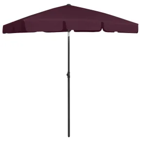 Umbrelă de plajă bordo, protecție UV, livrare gratuită 2
