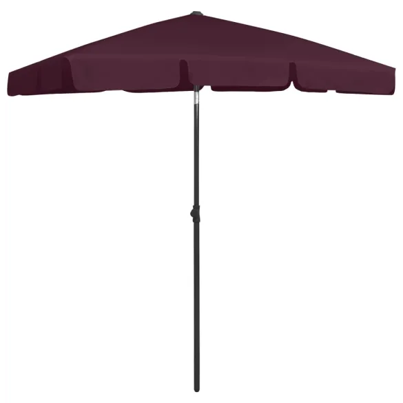 Umbrelă de plajă bordo, protecție UV, livrare gratuită
