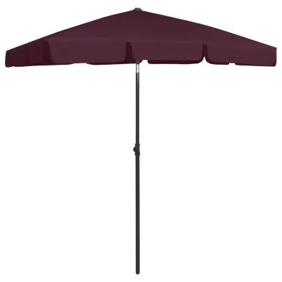 Umbrelă de plajă bordo, protecție UV, livrare gratuită
