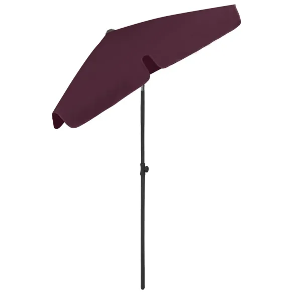 Umbrelă de plajă bordo, protecție UV, livrare gratuită