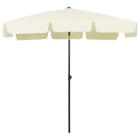 Umbrelă de Plajă cu Protecție UV - Galben Nisipiu 2