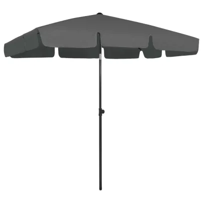 Umbrelă de Plajă Antracit 200x125 cm - Livrare Gratuită