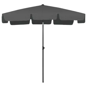 Umbrelă de Plajă Antracit 200x125 cm - Livrare Gratuită 2