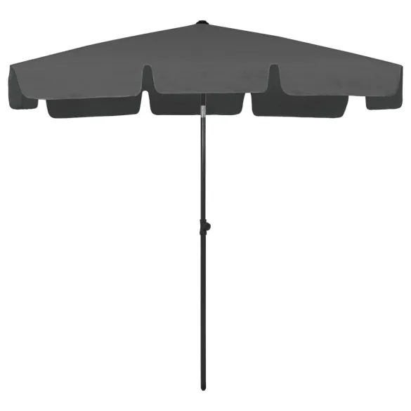 Umbrelă de Plajă Antracit 200x125 cm - Livrare Gratuită