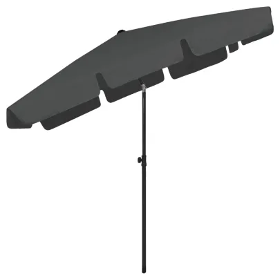 Umbrelă de Plajă Antracit 200x125 cm - Livrare Gratuită