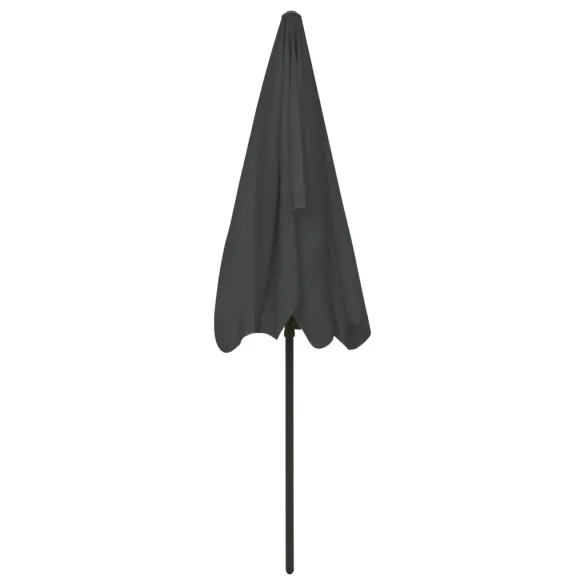 Umbrelă de Plajă Antracit 200x125 cm - Livrare Gratuită