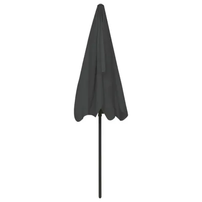Umbrelă de Plajă Antracit 200x125 cm - Livrare Gratuită