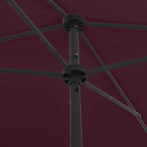 Umbrelă de Plajă Roșu Bordo - Protecție UV | Livrare Gratuită