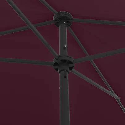 Umbrelă de Plajă Roșu Bordo - Protecție UV | Livrare Gratuită