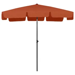 Umbrelă de Plajă Cărămizie - Protecție UV | Livrare Gratuită 2