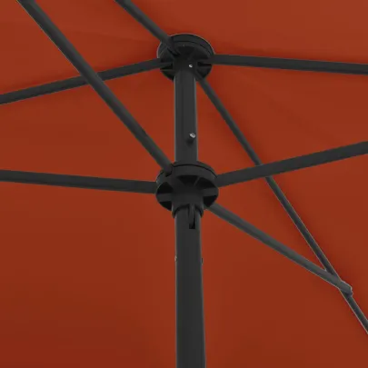 Umbrelă de Plajă Cărămizie - Protecție UV | Livrare Gratuită