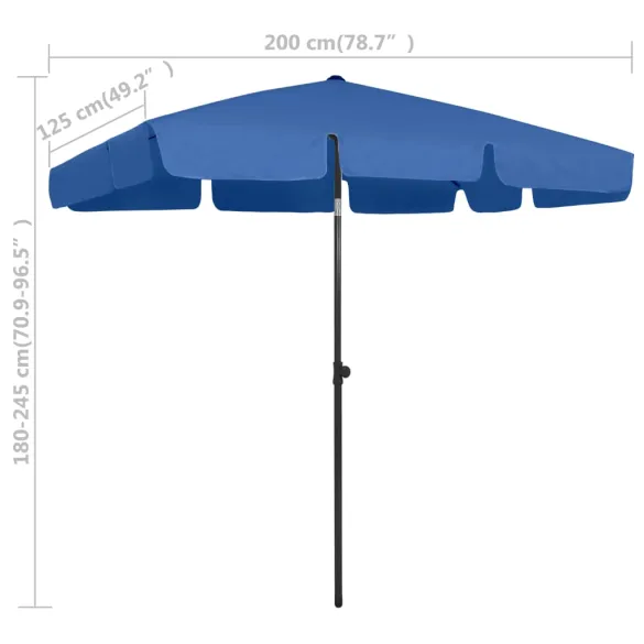 Umbrelă de Plajă cu Protecție UV - Albastru Azuriu | Comandă Acum Umbrelă de Plajă cu Protecție UV - Albastru Azuriu | Comandă Acum