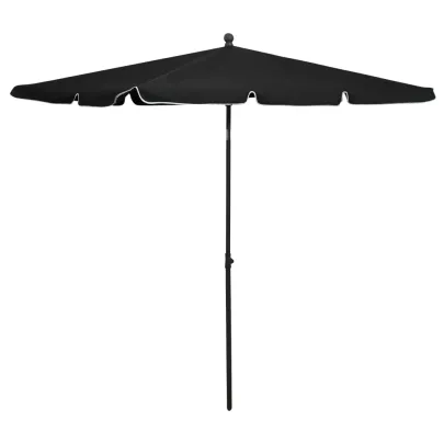 Umbrelă Grădină Stâlp Negru - Protecție UV | Livrare Gratuită