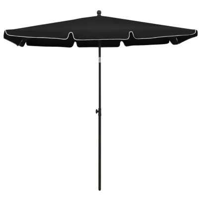 Umbrelă Grădină Stâlp Negru - Protecție UV | Livrare Gratuită