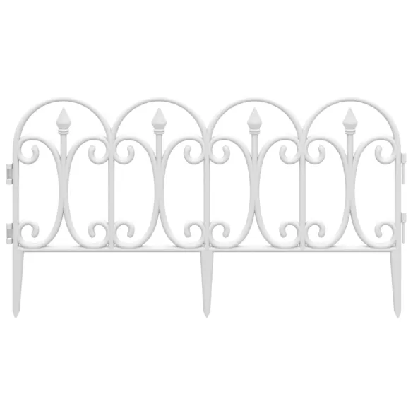 Borduri Gazon Alb | 17 buc | 10m | PP | Livrare Gratuită