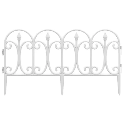 Borduri Gazon Alb | 17 buc | 10m | PP | Livrare Gratuită