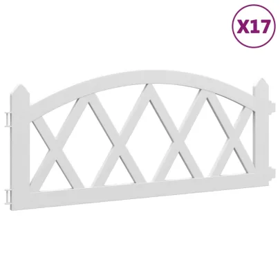 Borduri Gazon Alb | 17 buc | 10m | PP | Livrare Gratuită