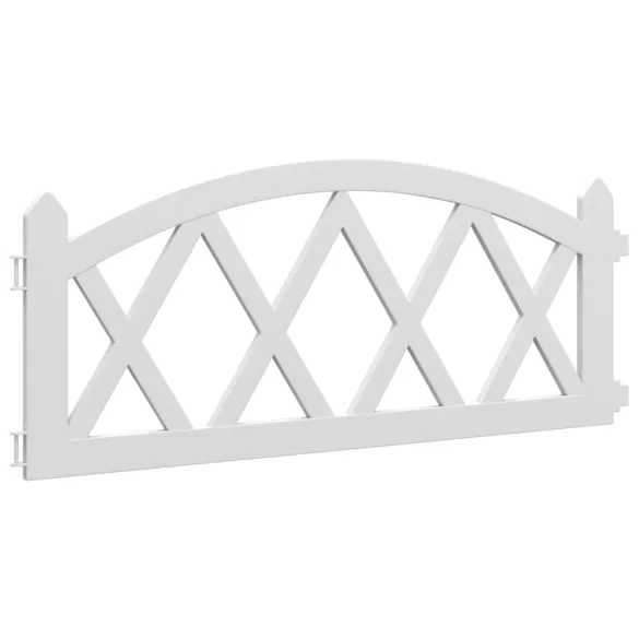 Borduri Gazon Alb | 17 buc | 10m | PP | Livrare Gratuită