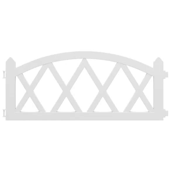 Borduri Gazon Alb | 17 buc | 10m | PP | Livrare Gratuită