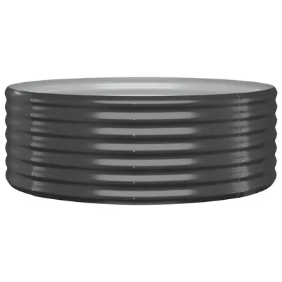 Jardinieră Antracit Oțel - 100x100x36 cm - Livrare Gratuită