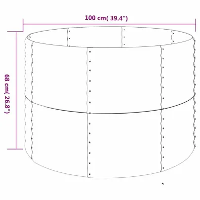 Jardinieră Grădină Gri Oțel 100x100x68 cm | Livrare Gratuită