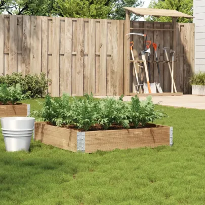 Jardinieră Grădină Lemn Masiv 100x100 cm | Livrare Gratuită