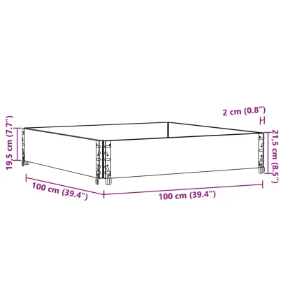 Jardinieră Grădină Lemn Masiv 100x100 cm | Livrare Gratuită