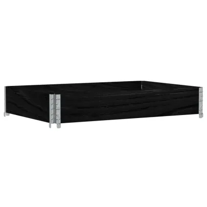 Jardinieră Grădină Lemn Masiv - Negru 120x80 cm | Livrare Gratuită