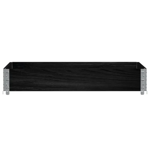 Jardinieră Grădină Lemn Masiv - Negru 120x80 cm | Livrare Gratuită