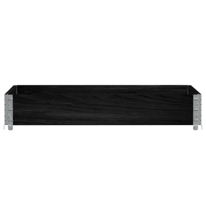 Jardinieră Grădină Lemn Masiv - Negru 120x80 cm | Livrare Gratuită