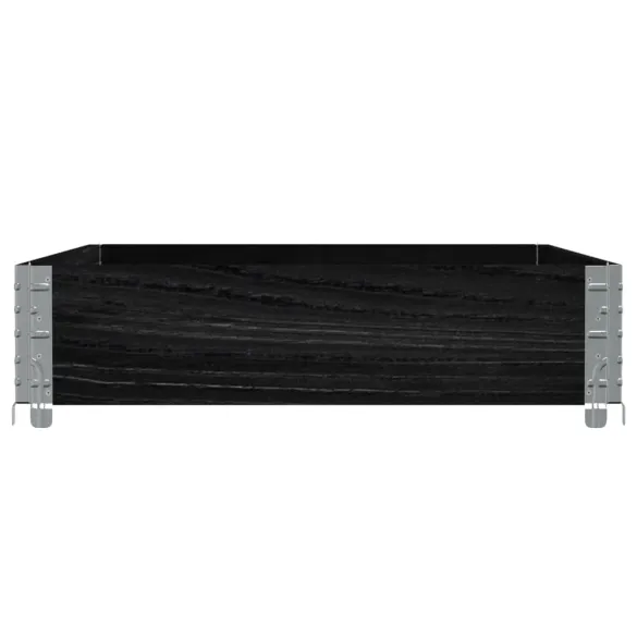 Jardinieră Grădină Lemn Masiv - Negru 120x80 cm | Livrare Gratuită