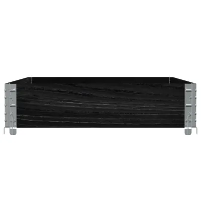 Jardinieră Grădină Lemn Masiv - Negru 120x80 cm | Livrare Gratuită