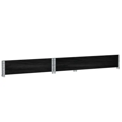 Jardinieră Grădină Lemn Masiv - Negru 120x80 cm | Livrare Gratuită