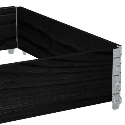 Jardinieră Grădină Lemn Masiv - Negru 120x80 cm | Livrare Gratuită
