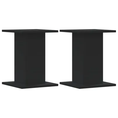 Suporturi Plante Lemn Negru 30x30x40 cm - 2 bucăți