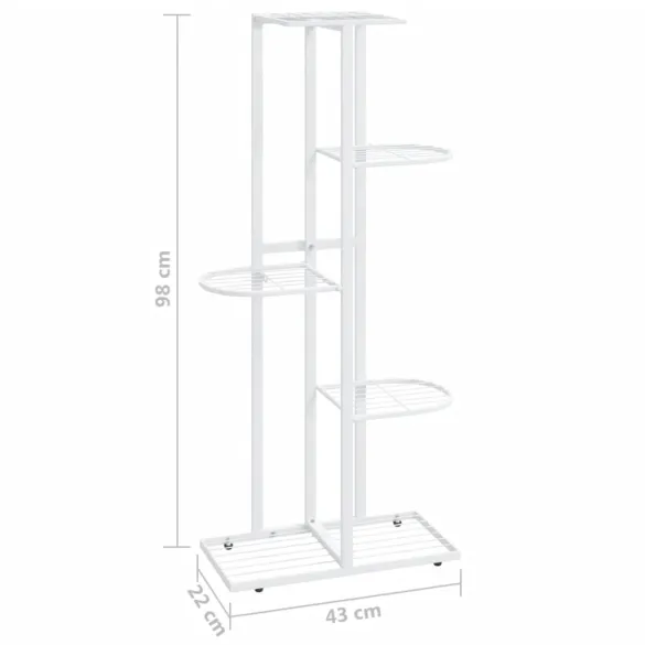 Suport Flori 5 Niveluri Alb - Metal | Livrare Gratuita