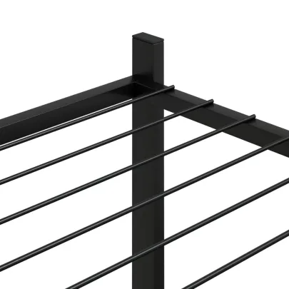 Suport pentru Flori cu Roti - Negru, Fier | Livrare Gratuita