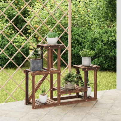 Suport Flori Lemn Masiv de Brad - 90x25x73,5 cm