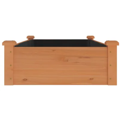 Strat Grădină Înălțat Lemn Brad 120x60x25 cm - Căptușeală Inclusă