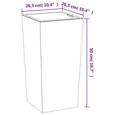 Jardinieră cu Interior Detașabil Antracit 11/26,5L PP