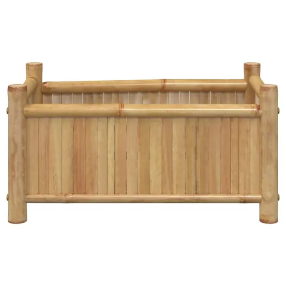 Jardinieră Bambus Naturală - 50x30x25 cm | Livrare Gratuită