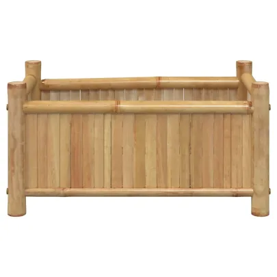 Jardinieră Bambus Naturală - 50x30x25 cm | Livrare Gratuită